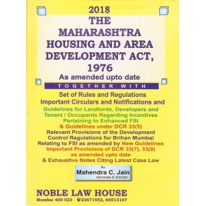 Noble Law House's Maharashtra Housing & Area Development Act, 1976 [HB] by Mahendra C. Jain | MHADA Act, 1976